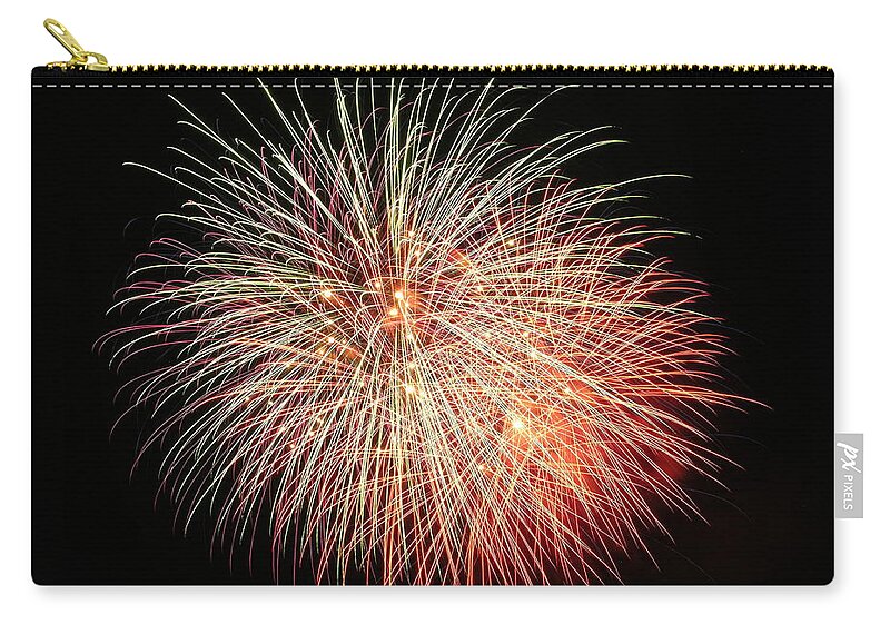 Fireworks Zip Pouch featuring the photograph Fireworks #48 by George Pennington