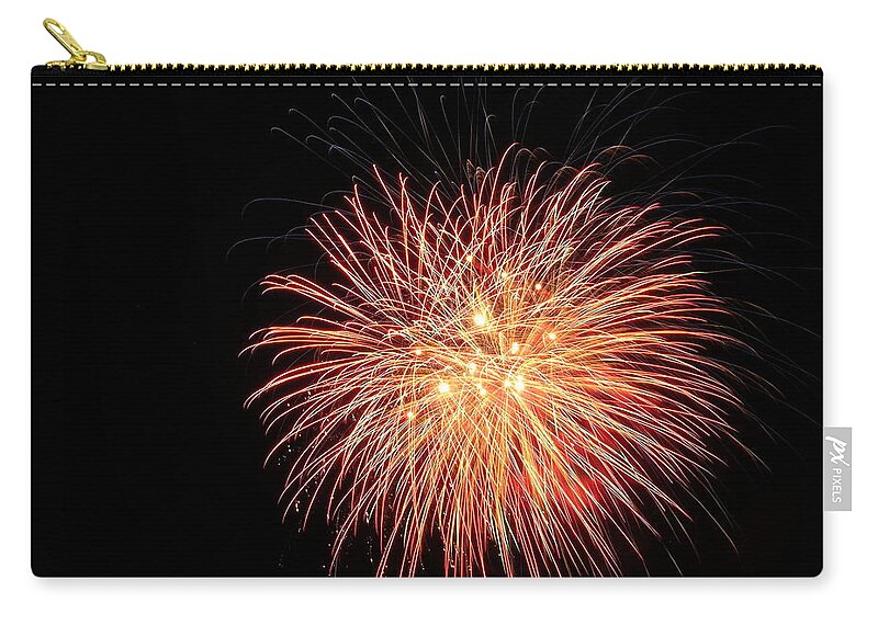 Fireworks Zip Pouch featuring the photograph Fireworks #50 by George Pennington