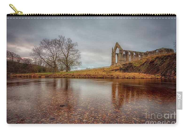 Architecture Zip Pouch featuring the photograph Bolton Abbey #5 by Mariusz Talarek