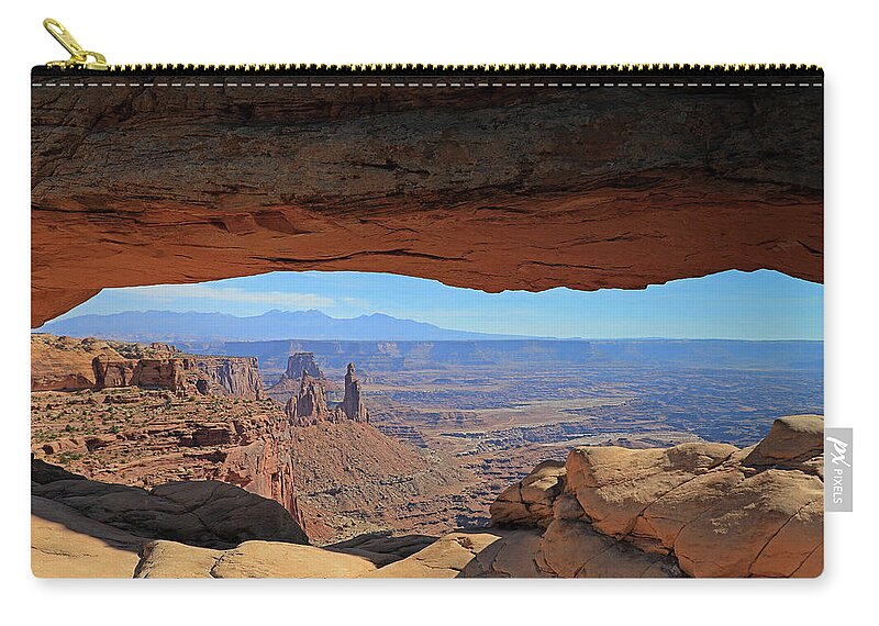 Canyonlands Carry-all Pouch featuring the photograph Canyonlands National Park - View from Mesa Arch by Richard Krebs