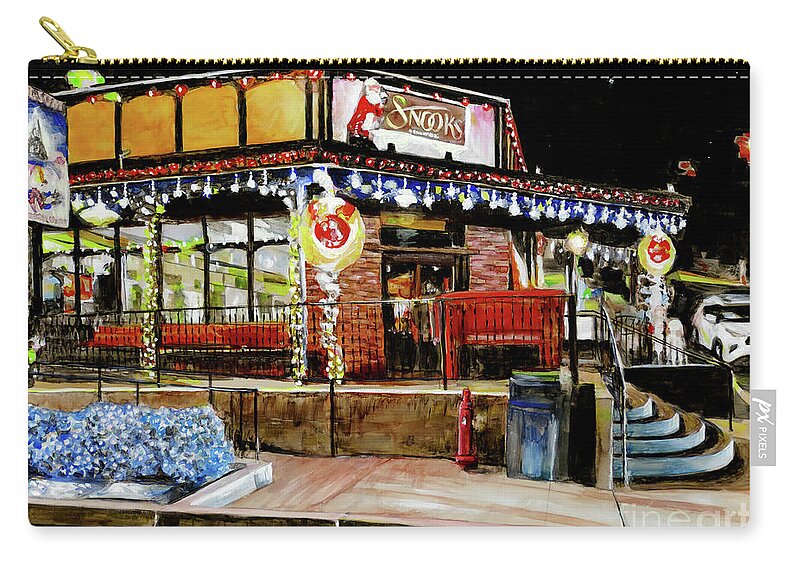 Placer Arts Zip Pouch featuring the painting #524 Snooks #524 by William Lum