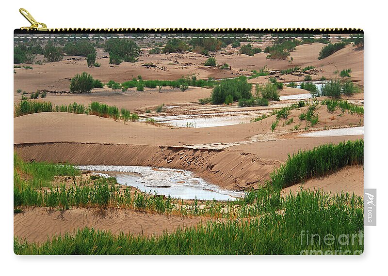 Challenge Of Gobi Desert Carry-all Pouch featuring the photograph Colors of Gobi desert by Elbegzaya Lkhagvasuren