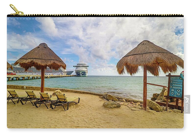Costa Maya Mexico Zip Pouch featuring the photograph Costa Maya Mexico #6 by Paul James Bannerman