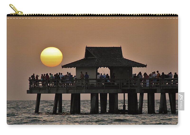  Zip Pouch featuring the photograph Naples Sunset #64 by Donn Ingemie