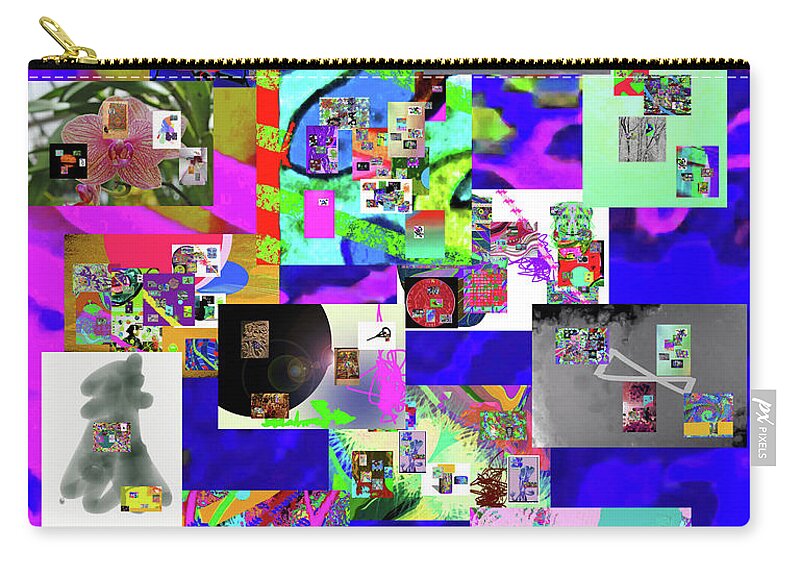 Walter Paul Bebirian: Volord Kingdom Art Collection Grand Gallery Zip Pouch featuring the digital art 7-29-2021e by Walter Paul Bebirian