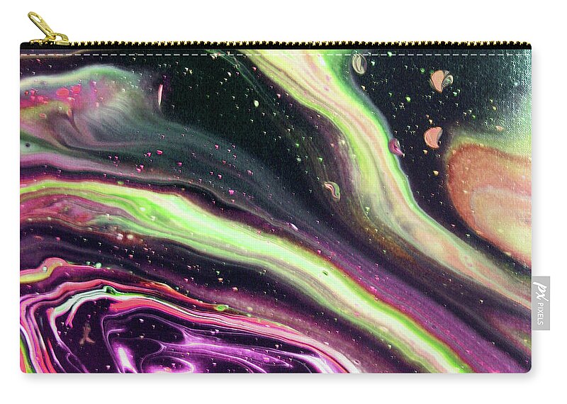 Alternative Realities Zip Pouch featuring the painting Ascension PV1 by Diane Goble