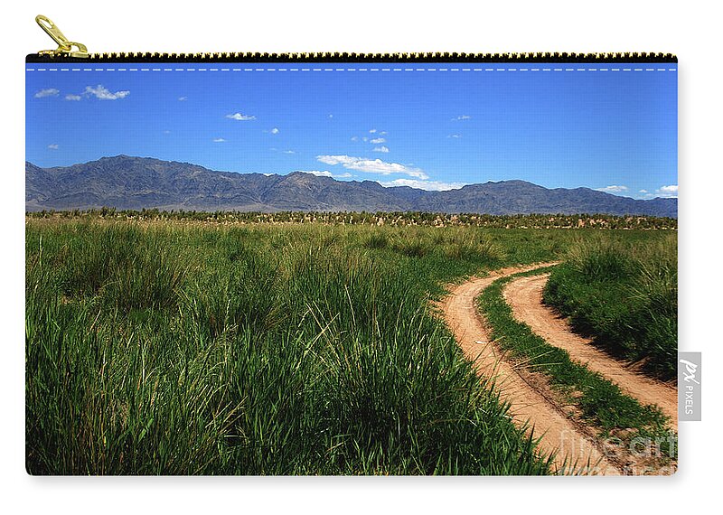 Challenge Of Gobi Desert Zip Pouch featuring the photograph Colors of Gobi desert #7 by Elbegzaya Lkhagvasuren