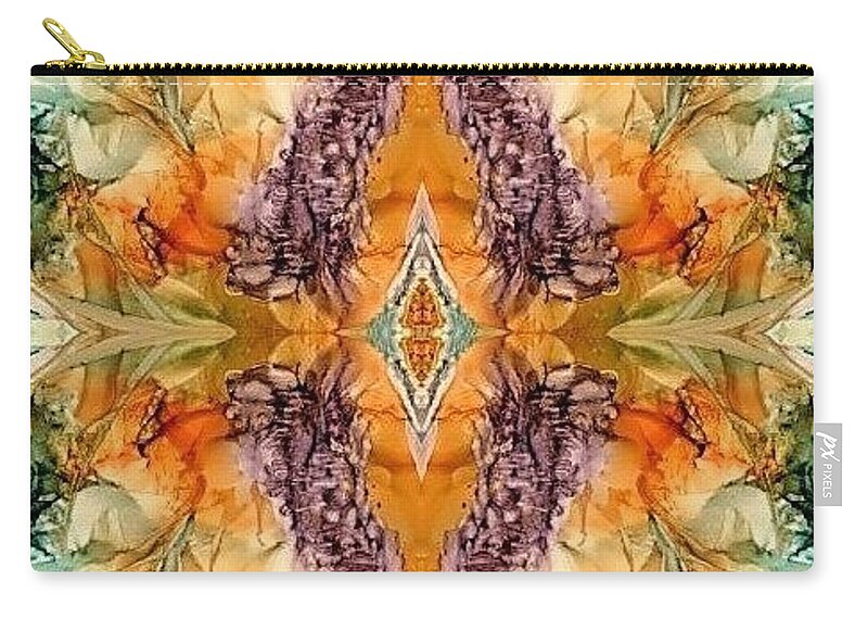 Heaven Zip Pouch featuring the painting 7th Heaven by Angela Marinari