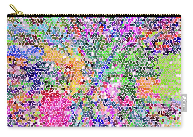 Walter Paul Bebirian: The Bebirian Art Collection Zip Pouch featuring the digital art 8-25-2011da by Walter Paul Bebirian