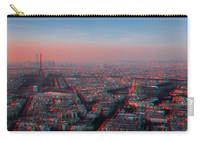City Zip Pouch featuring the digital art Paris is Forever #94 by TintoDesigns