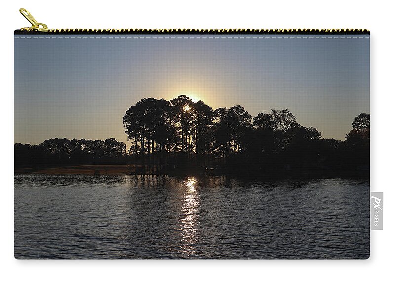 Georgia Zip Pouch featuring the photograph A Baldwin Airport Sunset by Ed Williams