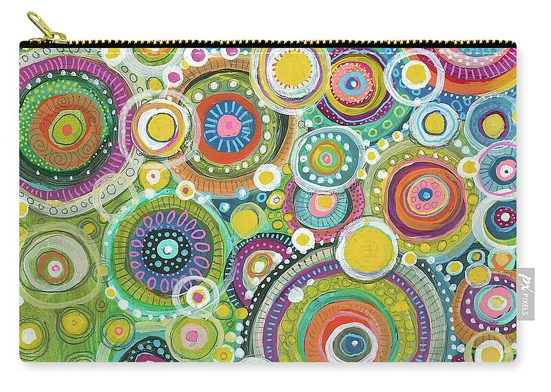 Circles Painting Carry-all Pouch featuring the painting A Beautiful Mess by Tanielle Childers