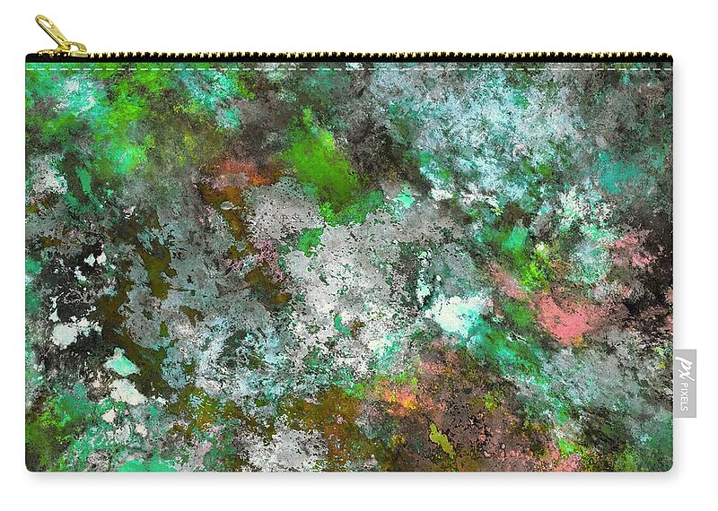 Rock Zip Pouch featuring the digital art A change of mind by Keith Mills