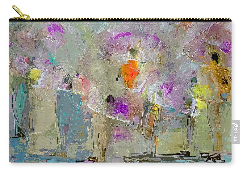 Urban Carry-all Pouch featuring the painting A Day For Umbrella Gathering by Lisa Kaiser