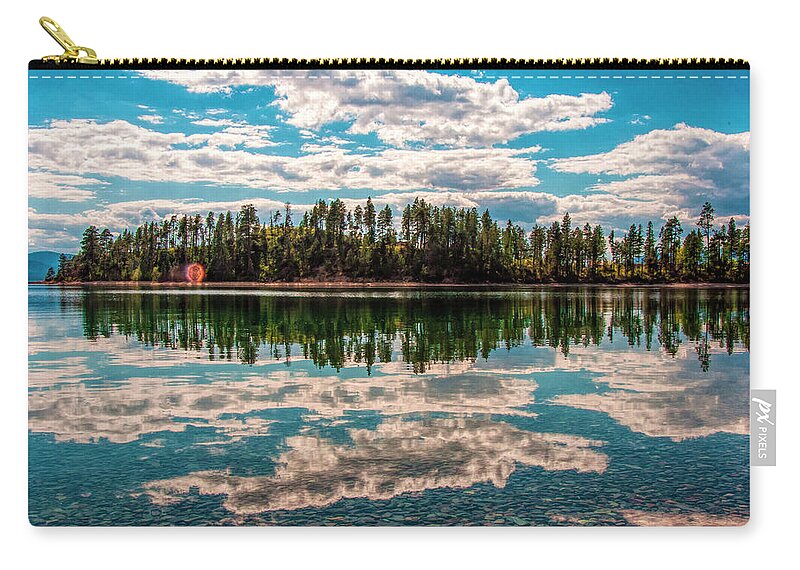 Lake Zip Pouch featuring the photograph A Deep Reflection by Pamela Dunn-Parrish