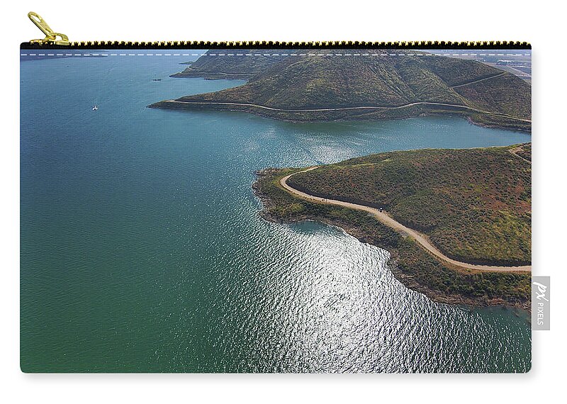 Lake Zip Pouch featuring the photograph A Diamond of a Lake by Marcus Jones