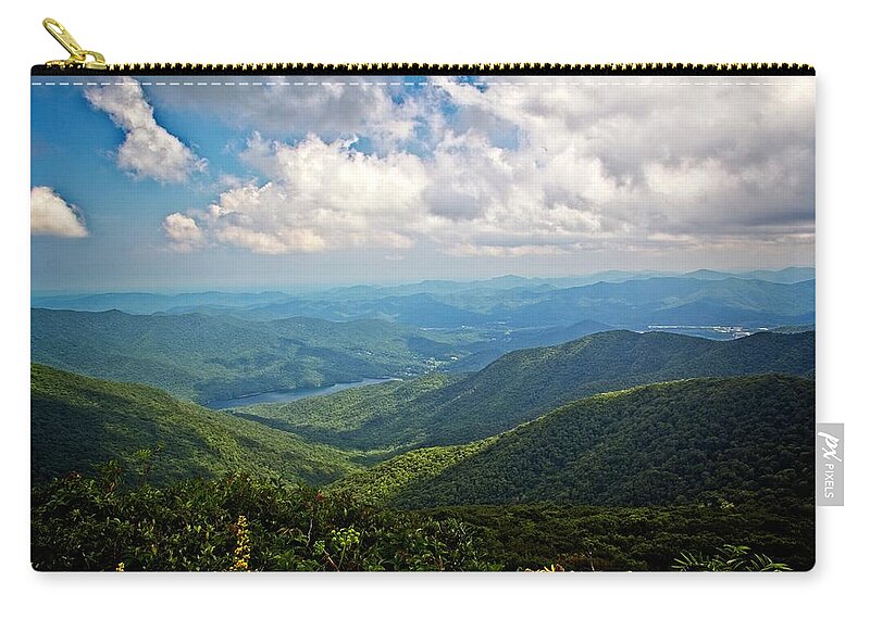 Mountains Zip Pouch featuring the photograph A Distant Gaze by Allen Nice-Webb