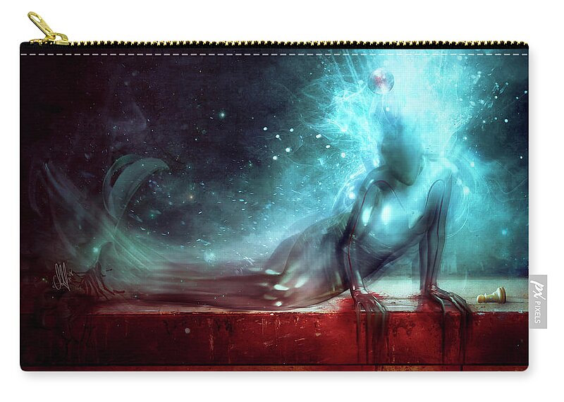 Agony Carry-all Pouch featuring the digital art A Dying Wish by Mario Sanchez Nevado