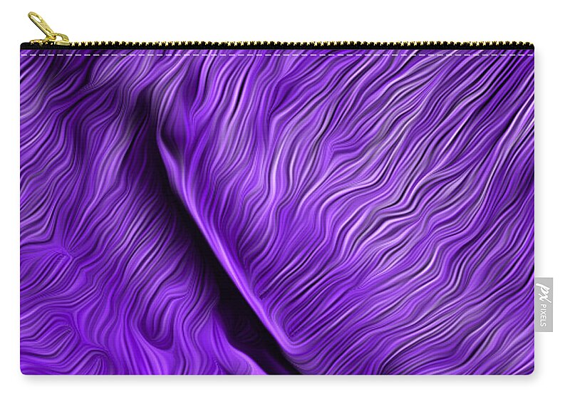 Digital Carry-all Pouch featuring the digital art A Fold in Time - Purple by Ronald Mills