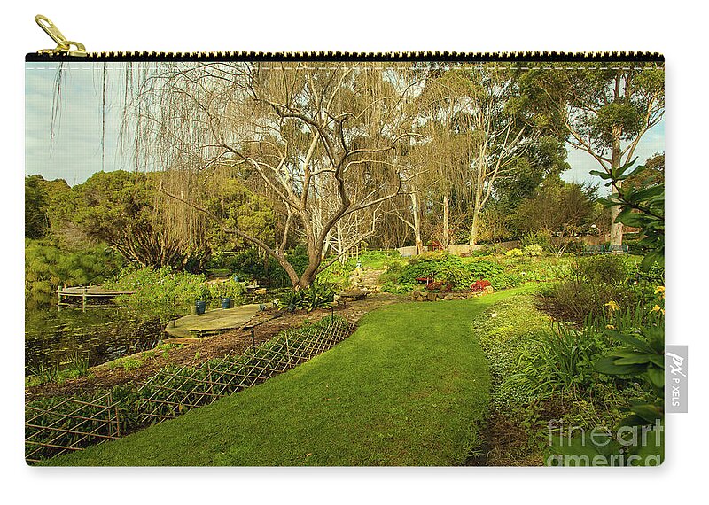  Zip Pouch featuring the photograph A Garden in Denmark, Western Australia by Elaine Teague