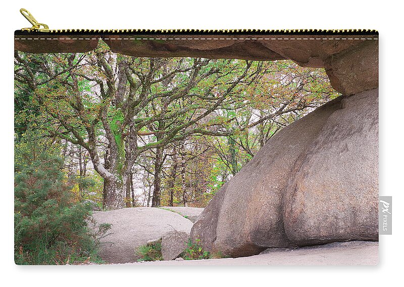 Peyro Clabado Zip Pouch featuring the photograph A giant with a foot of granite by Karine GADRE