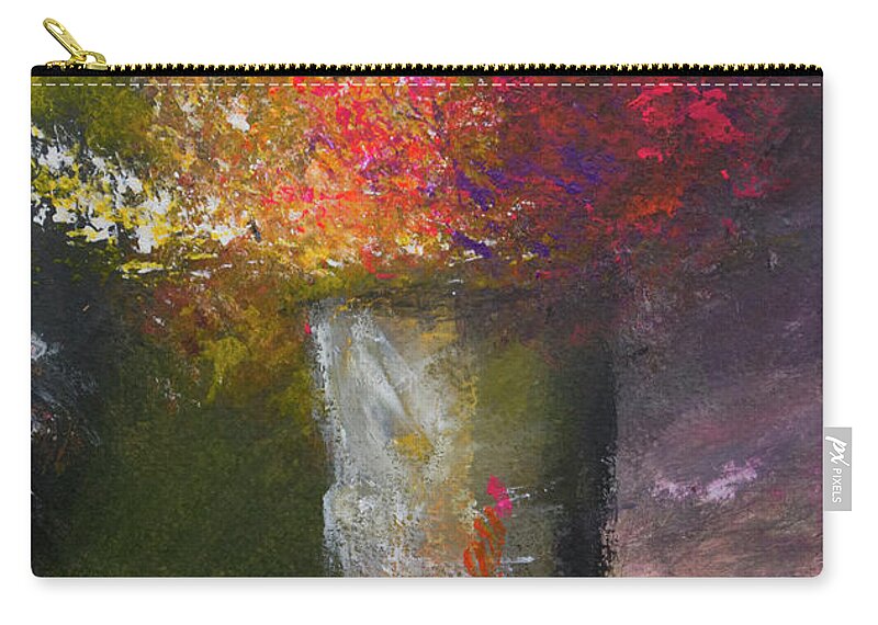Flowers Zip Pouch featuring the painting A Gift by Linda Bailey