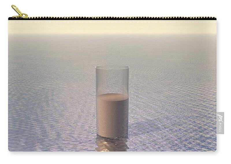 Sand Carry-all Pouch featuring the digital art A Glass of Sand by Phil Perkins