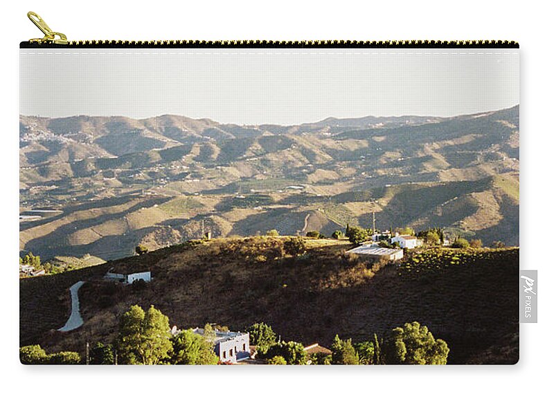 Travel Zip Pouch featuring the photograph A house up in the mountains by Barthelemy de Mazenod