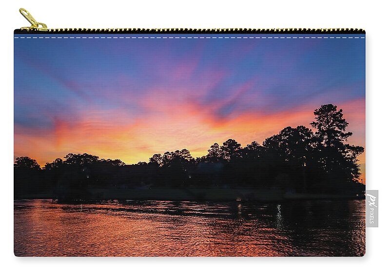 Lake Zip Pouch featuring the photograph A Lake Corner Display by Ed Williams