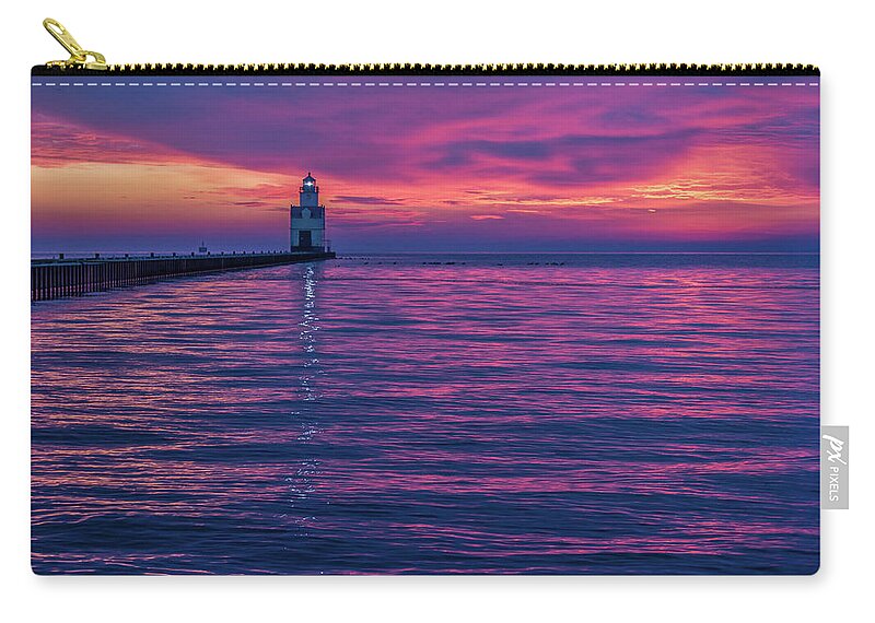 Lighthouse Zip Pouch featuring the photograph A Litle Light Reflection by Bill Pevlor