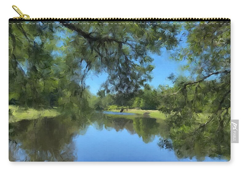 Pond Zip Pouch featuring the painting A Little Bit of Summer by Gary Arnold