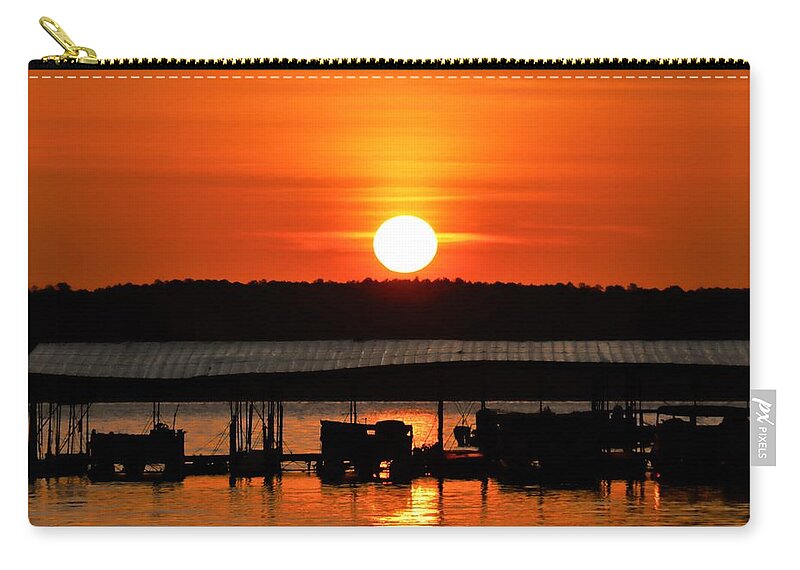 Sunrise Zip Pouch featuring the photograph A Monday Sun Day by Ed Williams