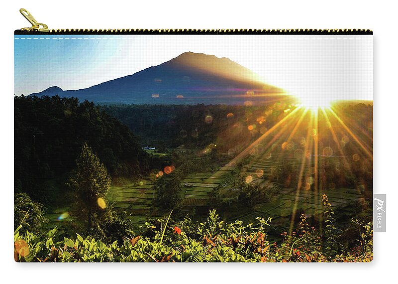 Volcano Carry-all Pouch featuring the photograph This Side Of Paradise - Mount Agung. Bali, Indonesia by Earth And Spirit