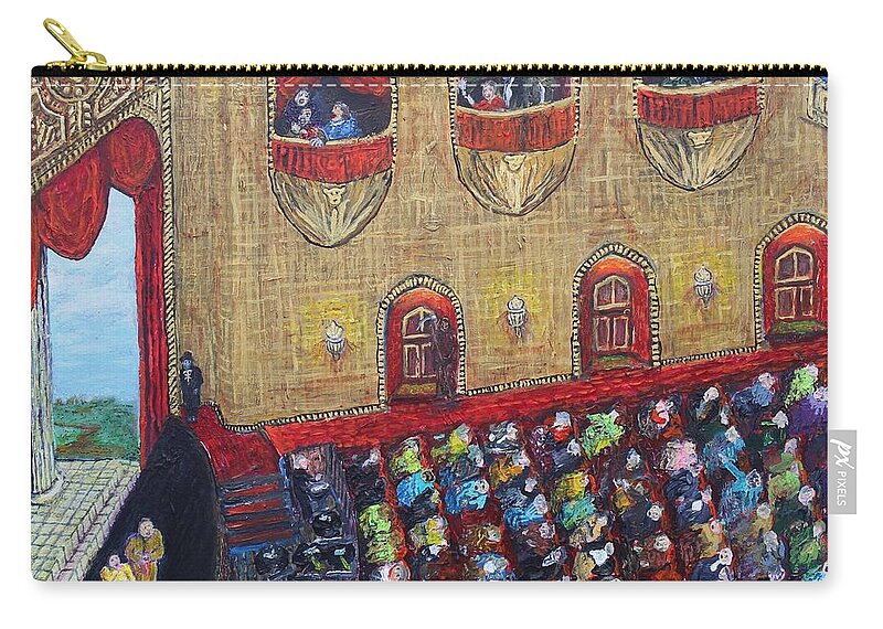 A Night At The Opera Zip Pouch featuring the painting A Night at the Opera by Richard Wandell