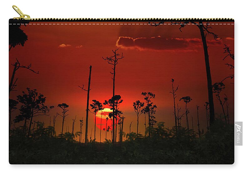 Sunset Zip Pouch featuring the photograph A Quiet Place by Mark Andrew Thomas