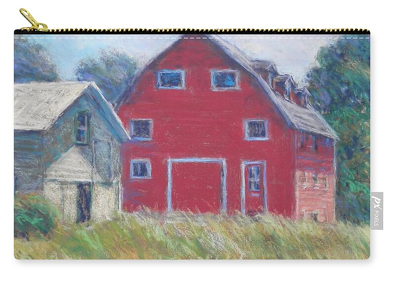 Rural Zip Pouch featuring the pastel A Rural Scene by Michael Camp