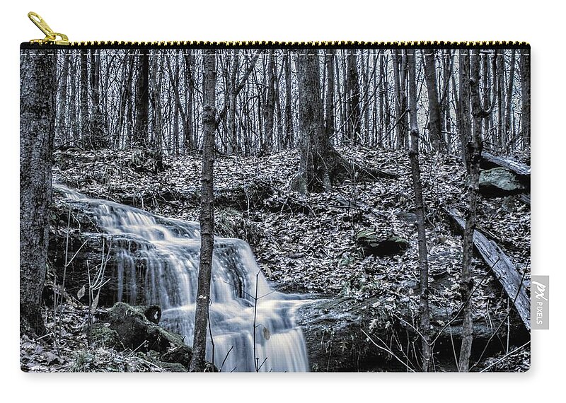  Carry-all Pouch featuring the photograph A Secret Falls in the Fall by Brad Nellis