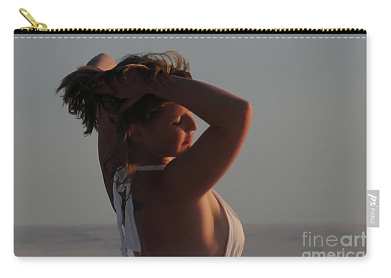 Sand Zip Pouch featuring the photograph A State Of Tranquility by Robert WK Clark