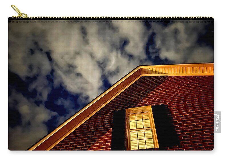 House Zip Pouch featuring the photograph A Strange Thursday Night at Home by Lee Darnell