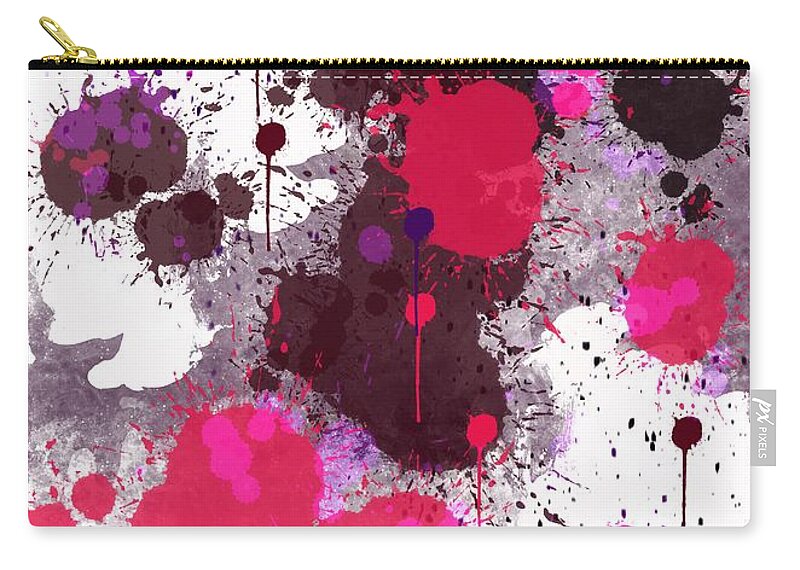  Carry-all Pouch featuring the digital art A Study in Blood Spatter Analysis by Michelle Hoffmann