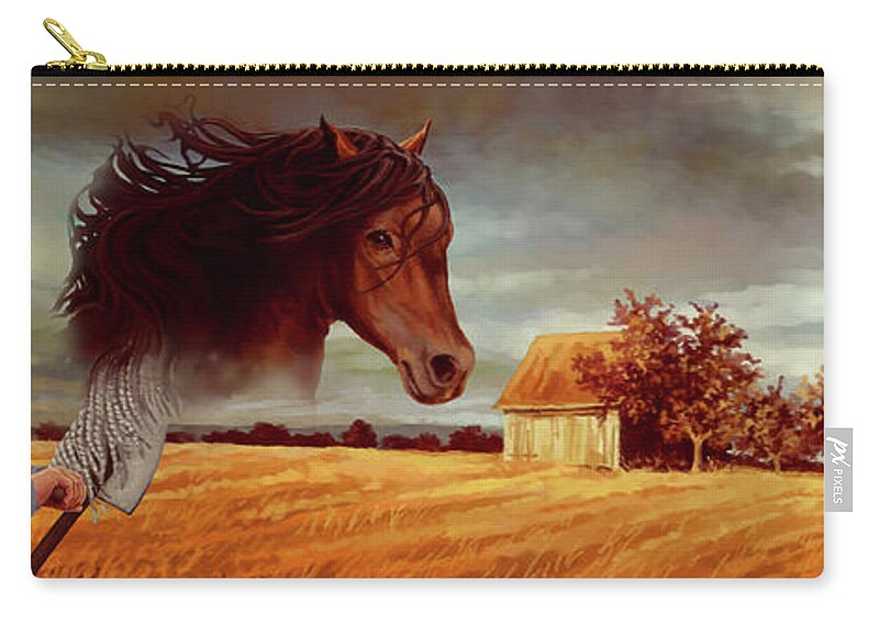 Imagination Zip Pouch featuring the painting A Time of Imagination by Hans Neuhart