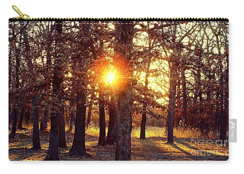 Woods Zip Pouch featuring the photograph A Walk in the Woods. by Charlene Adler
