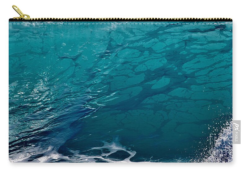 Kauai Zip Pouch featuring the photograph A Wave's Beating Heart by Debra Banks