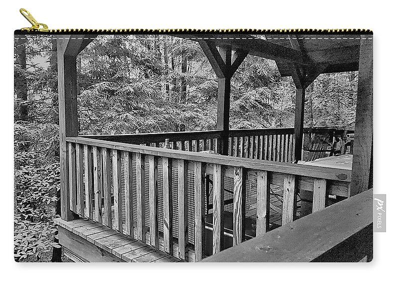 Woods Zip Pouch featuring the photograph A Wizards Roost by John Anderson