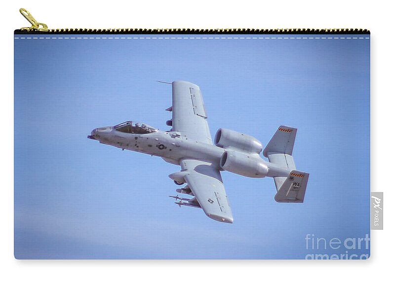 Usaf Zip Pouch featuring the photograph A10 by Darrell Foster