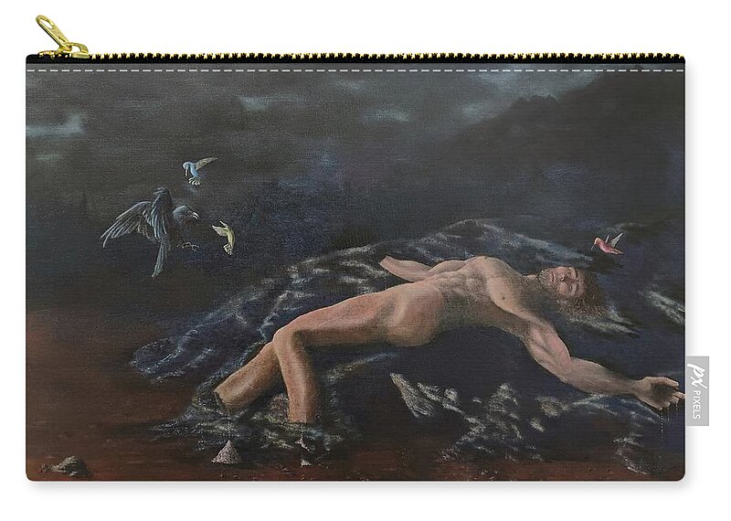 Healthcare Zip Pouch featuring the painting Septicemia. by Kevin Daly