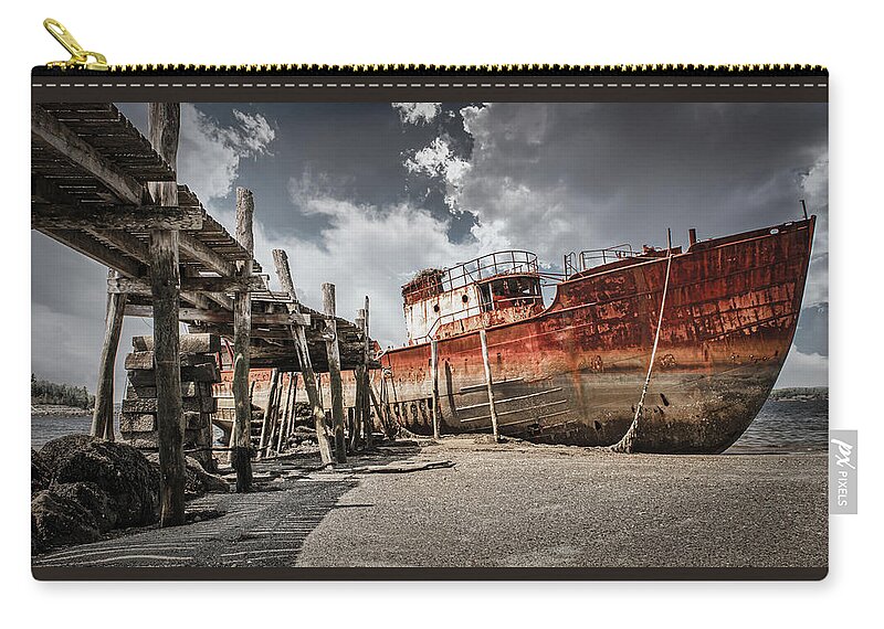 Maine Coast Carry-all Pouch featuring the photograph Lonely Ending by Ron Long Ltd Photography
