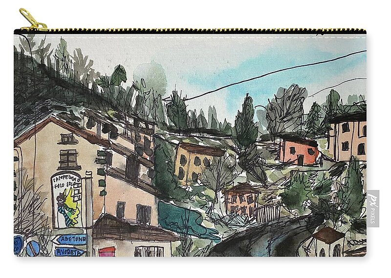  Zip Pouch featuring the painting Abetone by Meredith Palmer