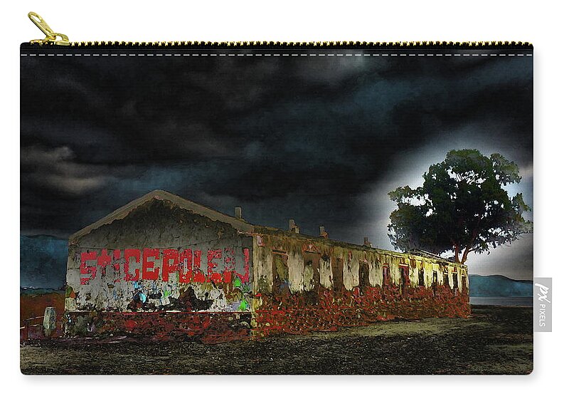 Abondoned Zip Pouch featuring the photograph Abandoned and Lost or Jinxed and Bewitched House by Peter Kraaibeek