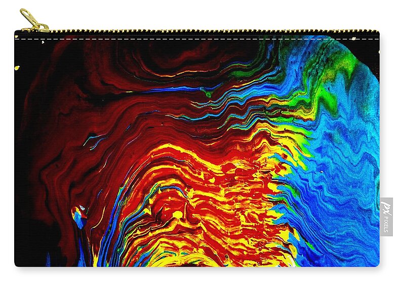 Earth Fire Above Water Carry-all Pouch featuring the painting Above the Earth by Anna Adams